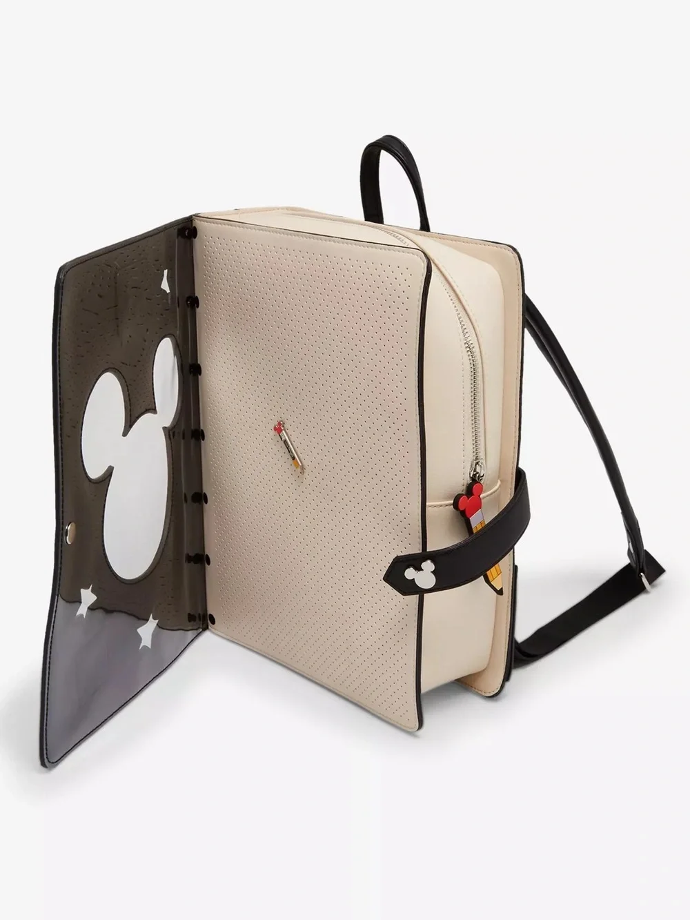 Loungefly Disney 100 Mickey Mouse Sketchbook Set- backpack, wallet and ears